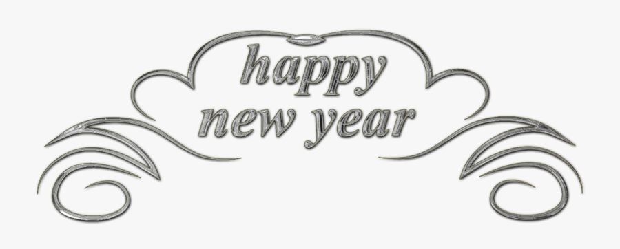 Happy New Year Text - Calligraphy, Transparent Clipart