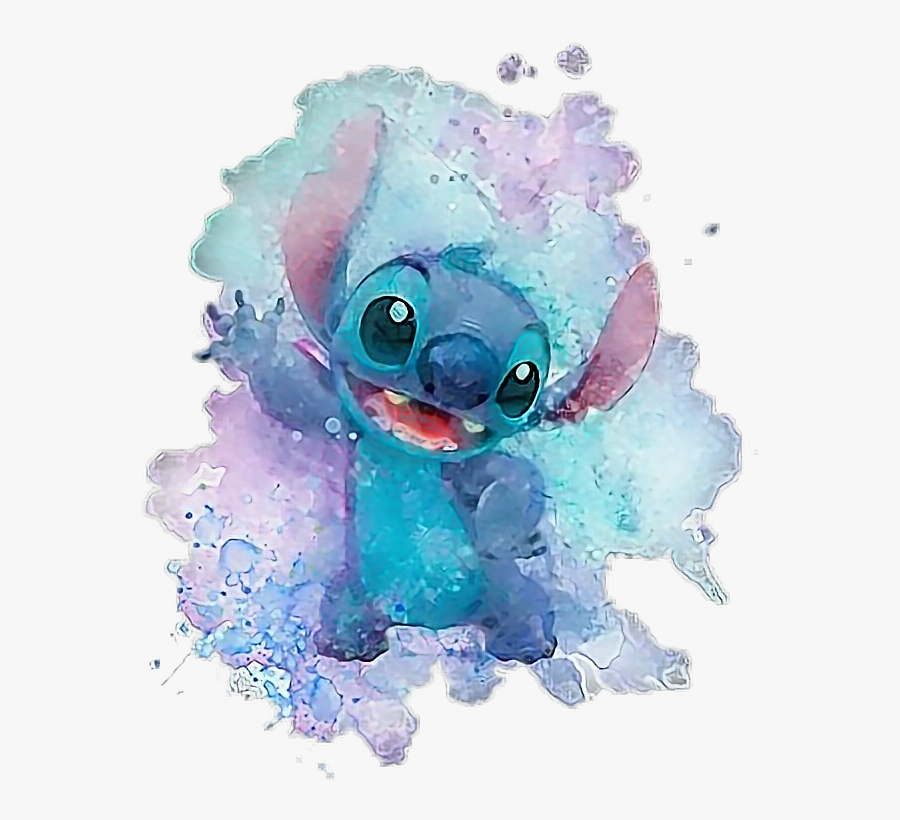 #blue #watercolor #stich - Stitch Disney, Transparent Clipart