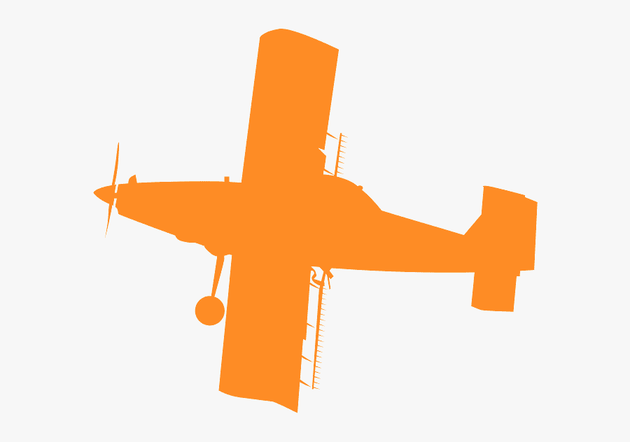 Crop Duster Silhouette, Transparent Clipart