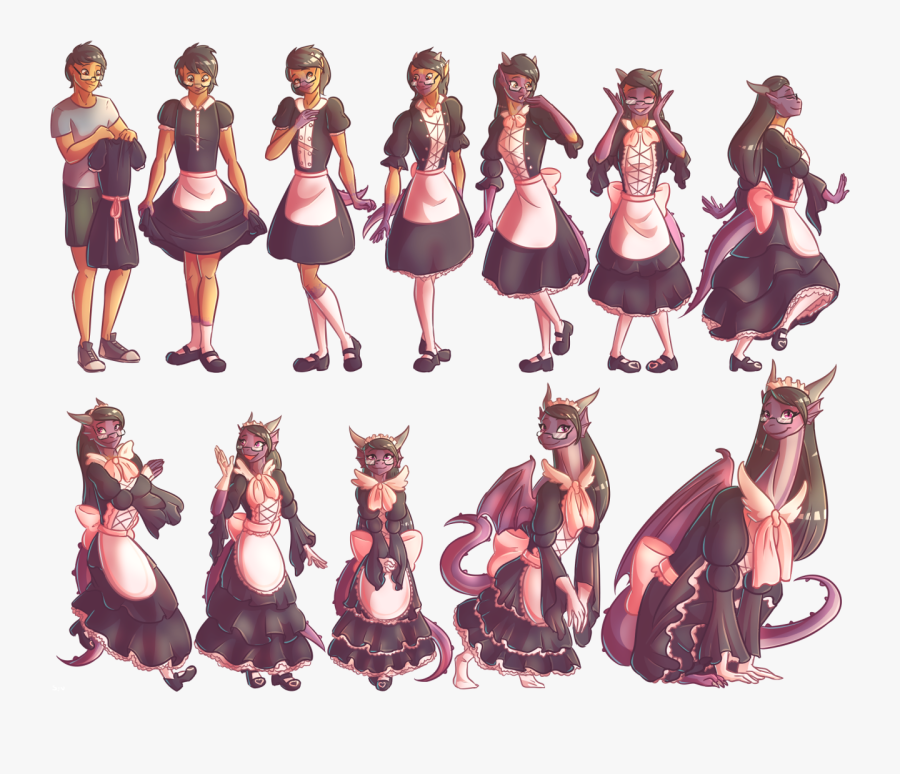 The Dragon Maid By Scissorsrunner Fur Affinity [dot] - Illustration, Transparent Clipart