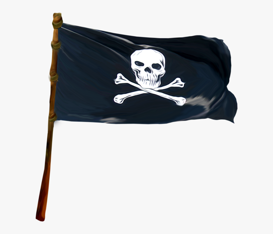 Pirate Flag Clipart Black And White - Jolly Roger, free clipart download, p...