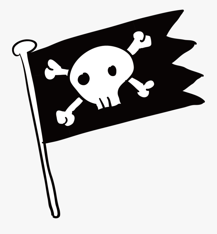 Piracy Flag Jolly Roger - Piracy, Transparent Clipart