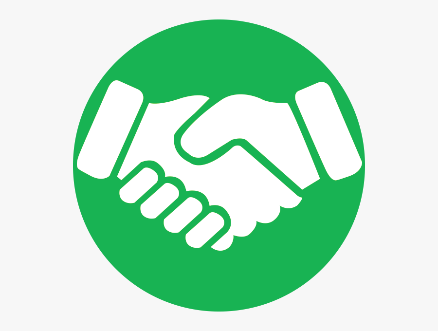 Larson Lawnscape Service Area - Green Hand Shake Icon, Transparent Clipart