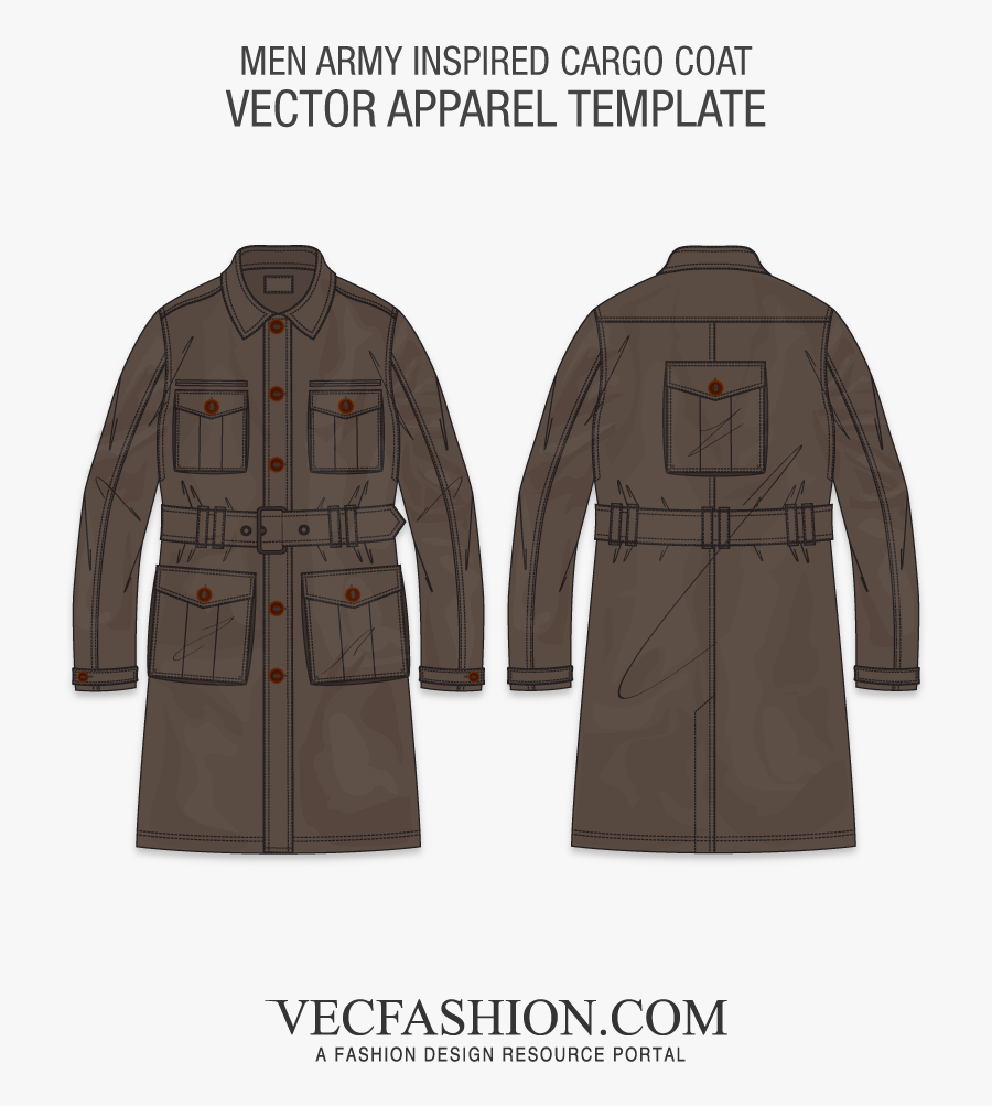 Png Freeuse Download Clothing Vector Military Jacket - Overcoat, Transparent Clipart