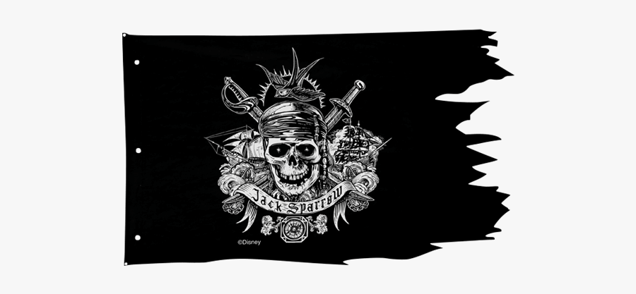 Jack Sparrow Jolly Roger Pirate Flag Davy Jones - Pirates Flag, Transparent Clipart