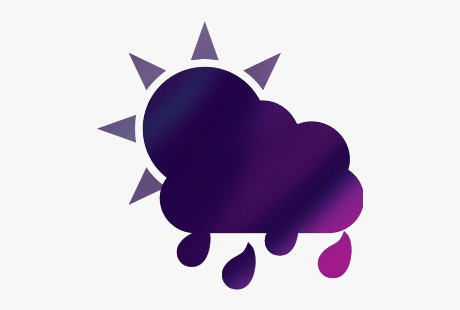 Sun Rain Cloud Png Transparent Image For Download - Illustration, Transparent Clipart