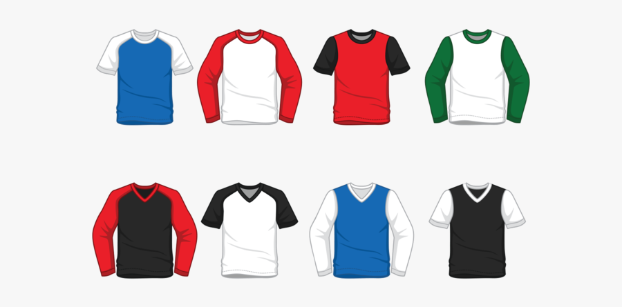 Men"s Raglan T-shirt Vector - T Shirt Vector Png, Transparent Clipart