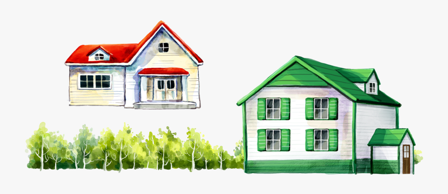 Home Family Cartoon Painting Transprent Png Free - House Free Cartoon Png, Transparent Clipart