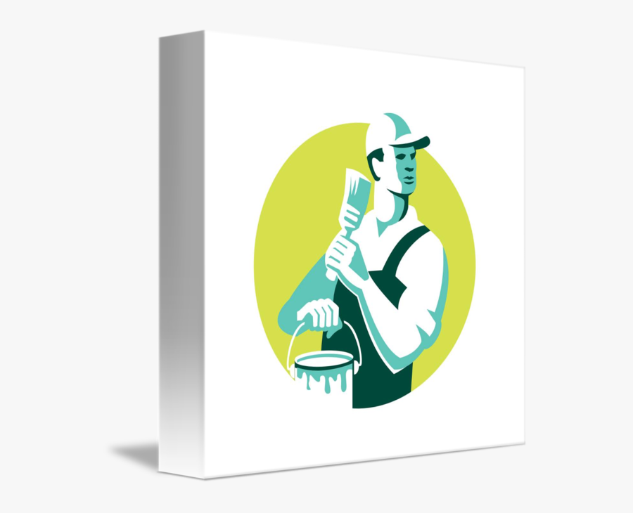 Clip Art Retro Paint - Painter, Transparent Clipart
