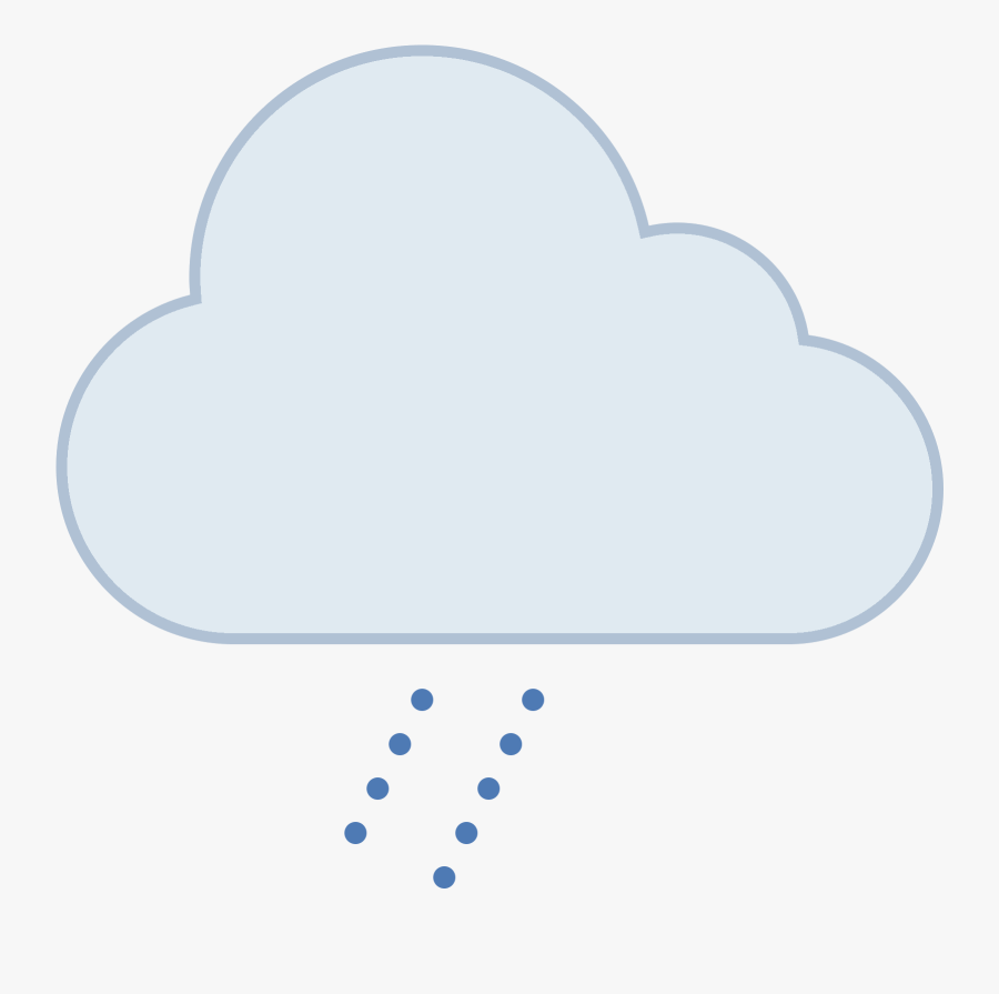 Rain Cloud Icon - Heart, Transparent Clipart