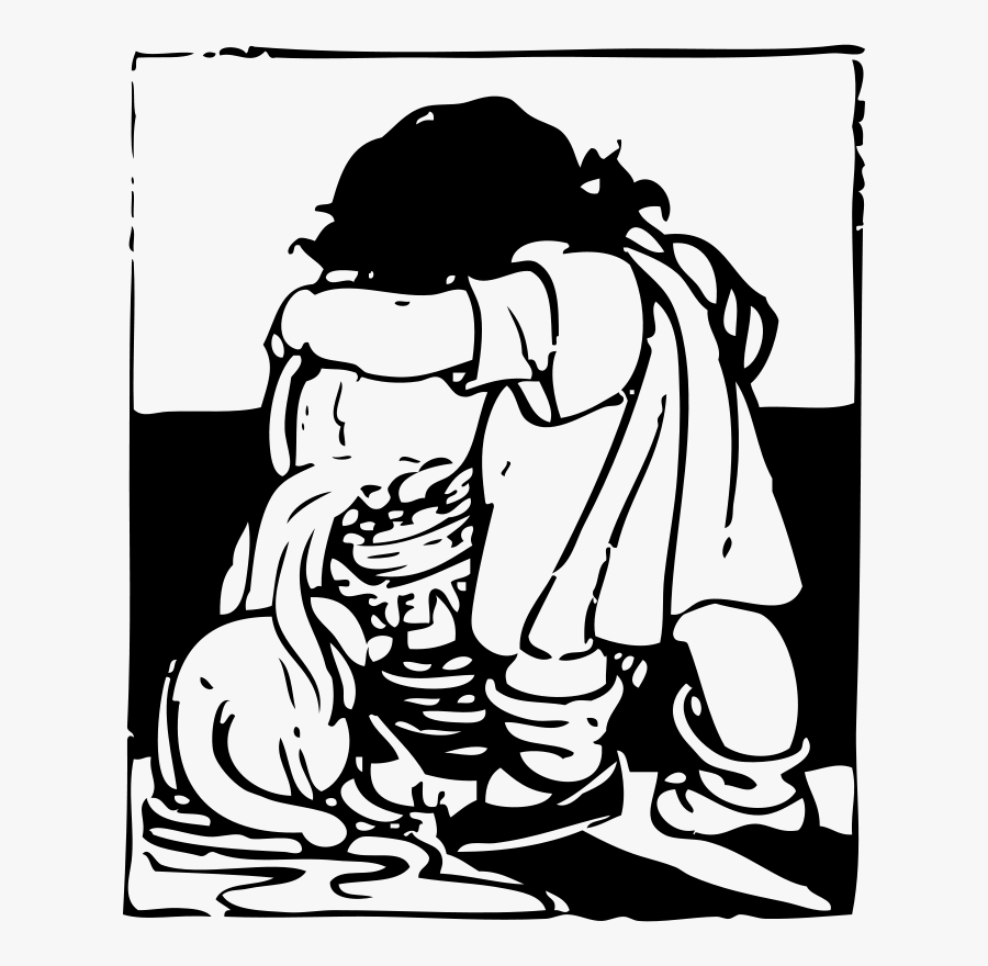 Emotion,art,monochrome Photography - Tomando Agua De Caño Para Colorear, Transparent Clipart