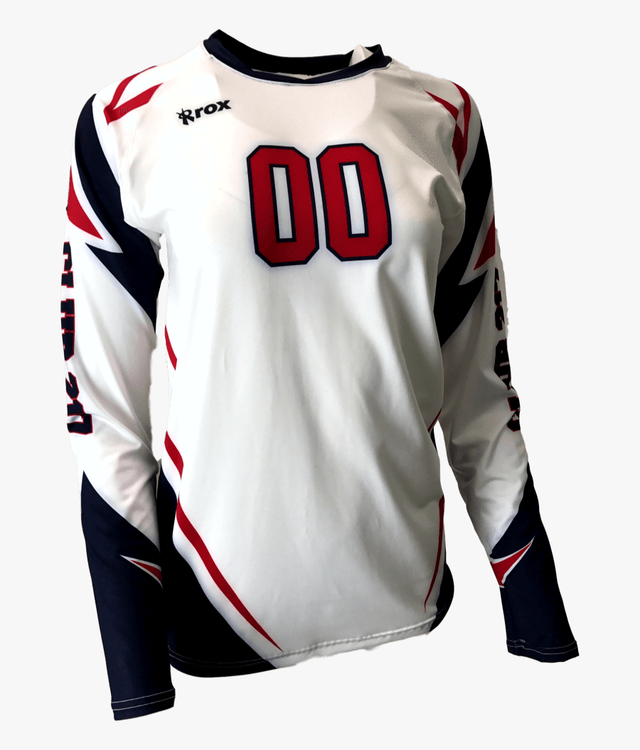 Custom Volleyball Long Sleeve Shirts - Red And White Volleyball Jerseys, Transparent Clipart