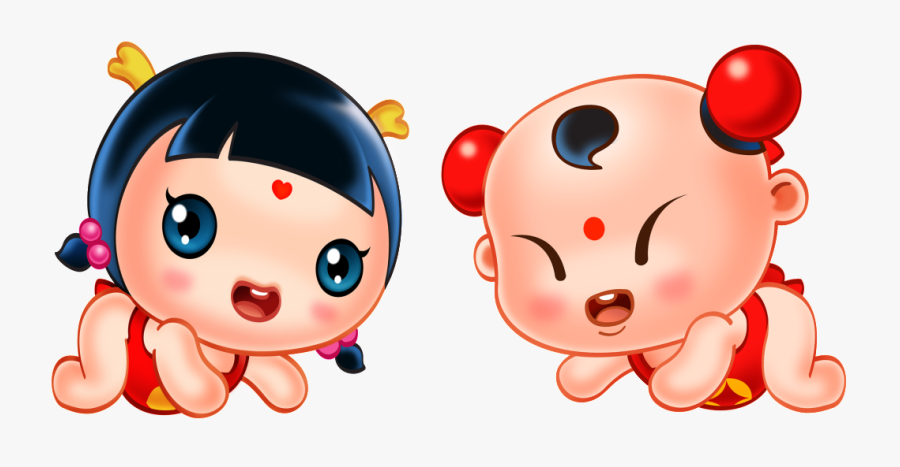Golden Boy Jade Baby Crawling - 中國 風 嬰兒 卡通, Transparent Clipart