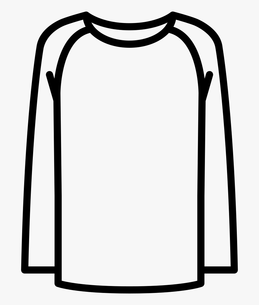 Long Sleeves T-shirt - T Shirt Vector Long Sleeve Icon, Transparent Clipart