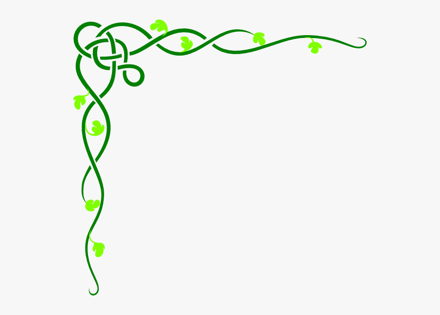 Green - Vines - Clip - Art - Corner Border Design Green, free clipart downl...
