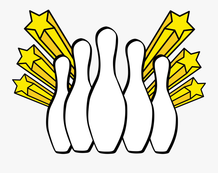 Line Art,yellow,bowling Pins - Printable Bowling Clip Art Free, Transparent Clipart