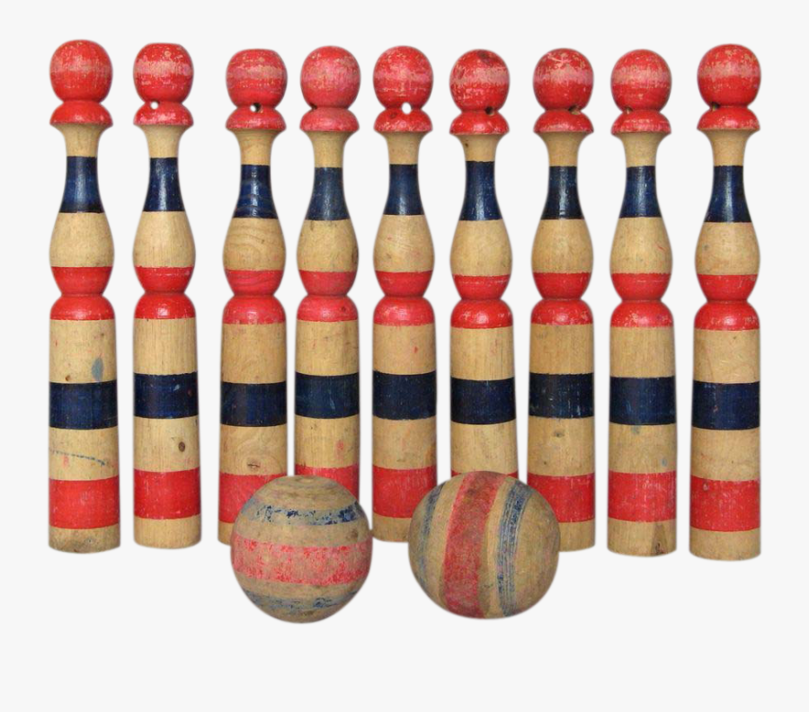 Clip Art Set Of Very Vintage - Ten-pin Bowling, Transparent Clipart