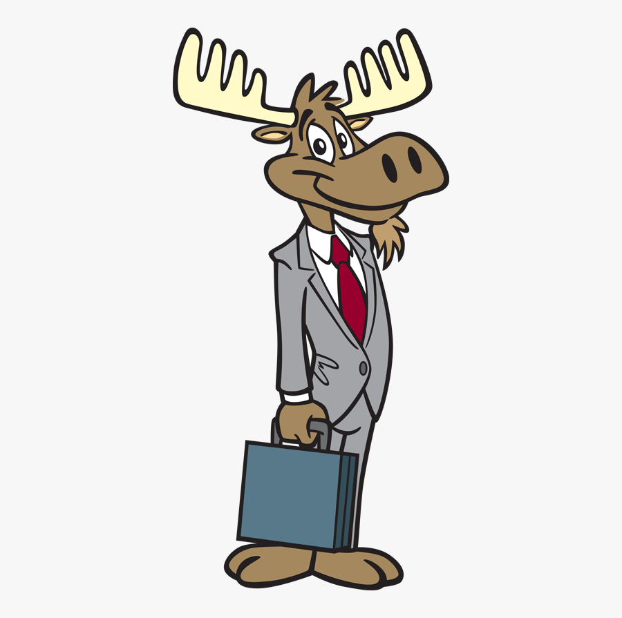 Moose Mortgages Mustapha Maynard - Moose With A Briefcase, Transparent Clipart