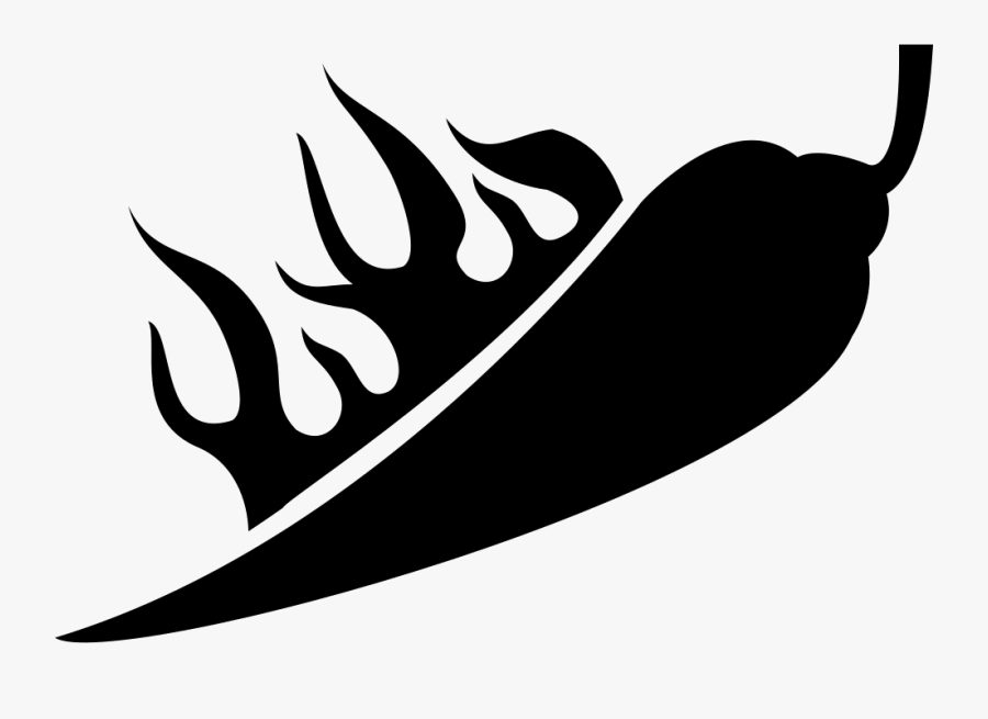 Hot Chili Pepper With Flames - Portable Network Graphics, Transparent Clipart