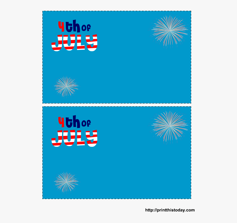 Transparent Free 4th Of July Clipart - Blank 4th Of July Invitation Template, Transparent Clipart