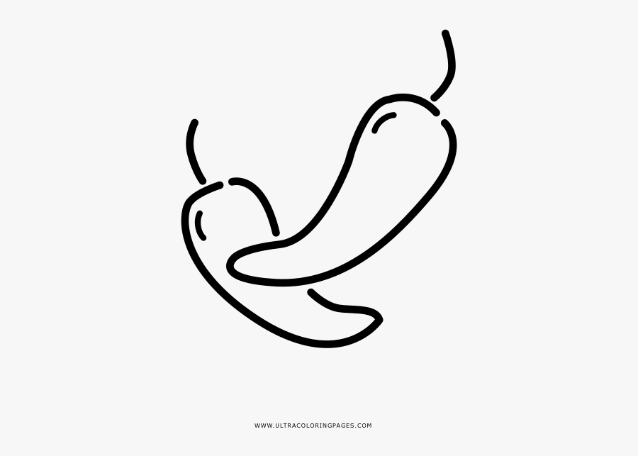 Chili Peppers Coloring Page, Transparent Clipart