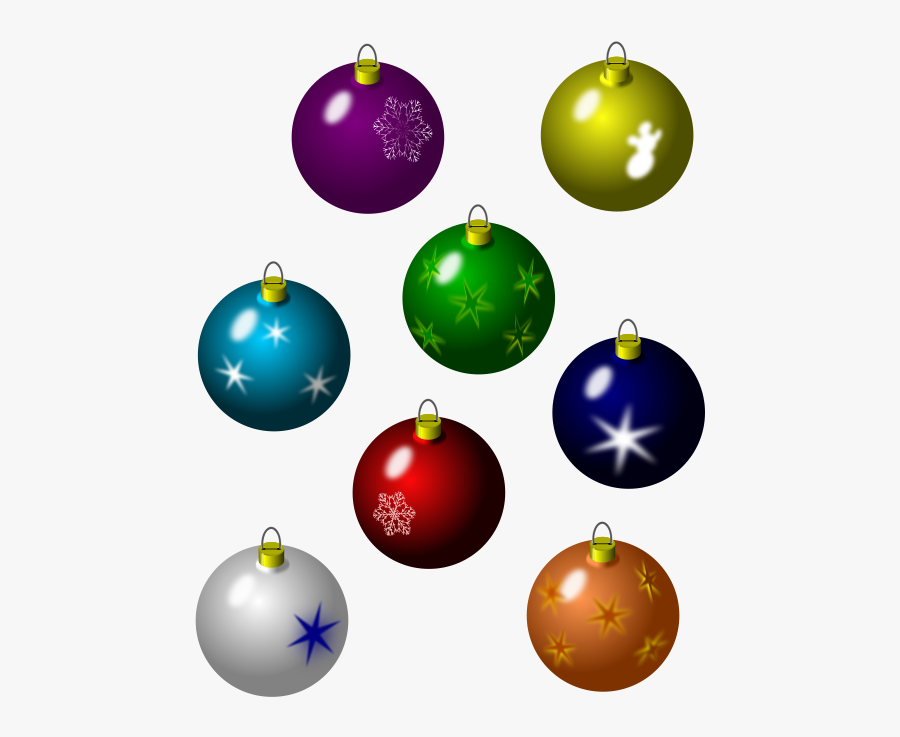 Christmas Bulbs, Transparent Clipart