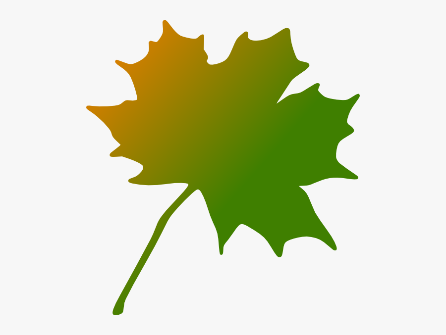 Orange Green Maple Leaf Svg Clip Arts - Black Leaf Clipart, Transparent Clipart