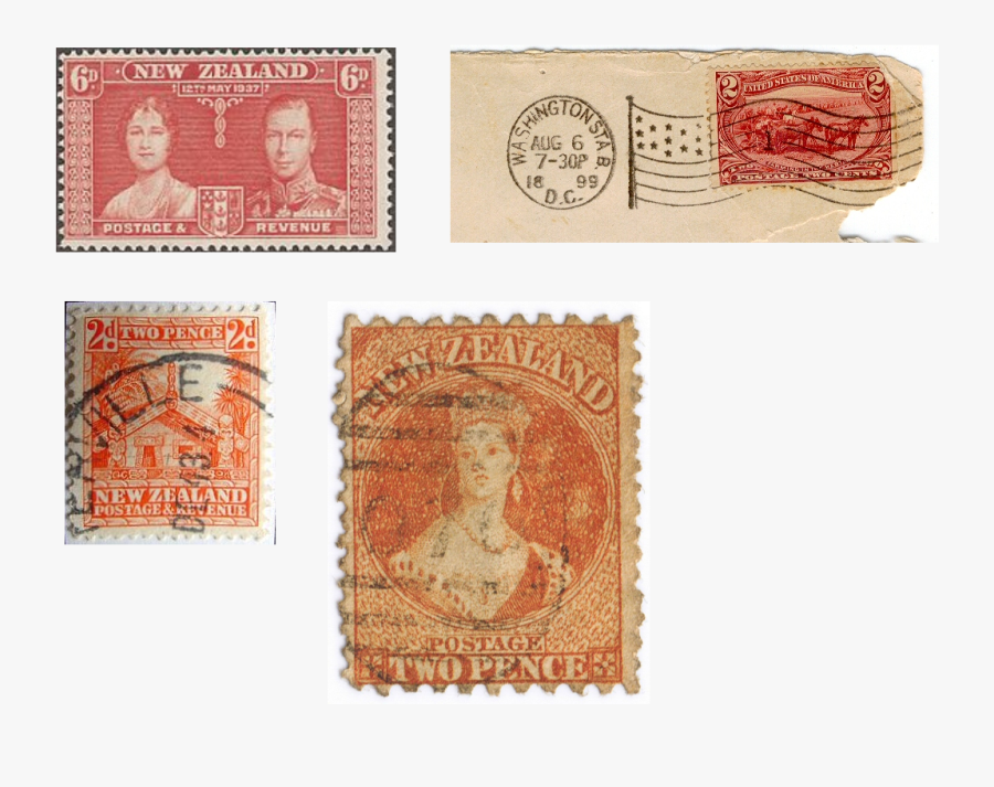 New Zealand Postage Stamps, Transparent Clipart