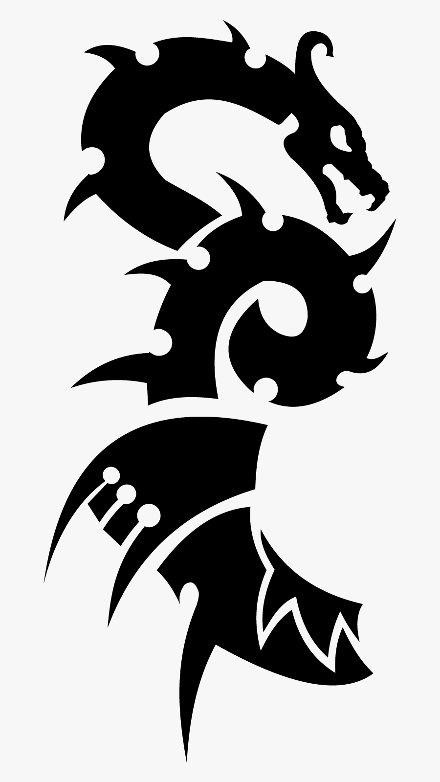 Black Tattoo Dragon Png Images - Dragon, Transparent Clipart