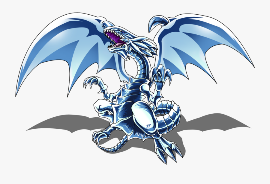 Blue Drawing Dragon Clip Art Black And White Library - Blue Eyes White Dragon Png, Transparent Clipart