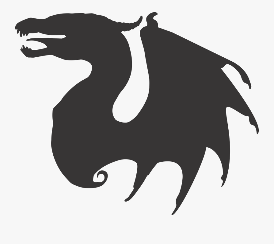 Dragon, Dragon Vector, Dragon Silhouette, Animal - Vector Dragon Png, Transparent Clipart