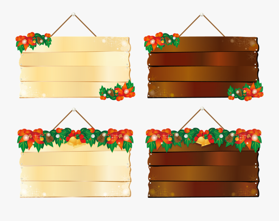 Christmas Wood Sign, Christmas, Poinsettia, Sign - Carteles De Madera Png, Transparent Clipart