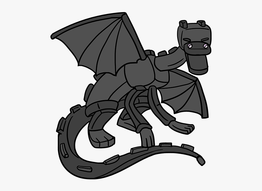 How To Draw Ender Dragon From Minecraft - Minecraft Ender Dragon Png, Transparent Clipart