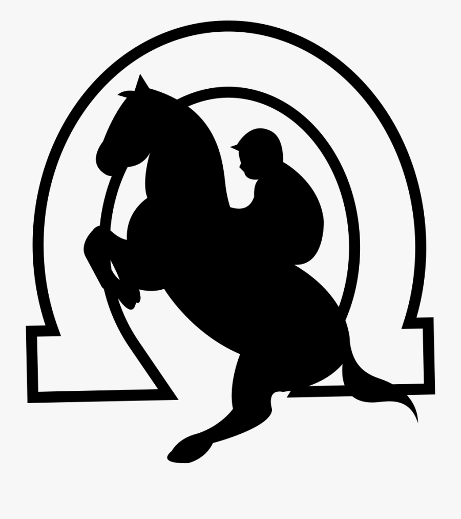 Siluetas De Caballos Brincando Con Jinete, Transparent Clipart