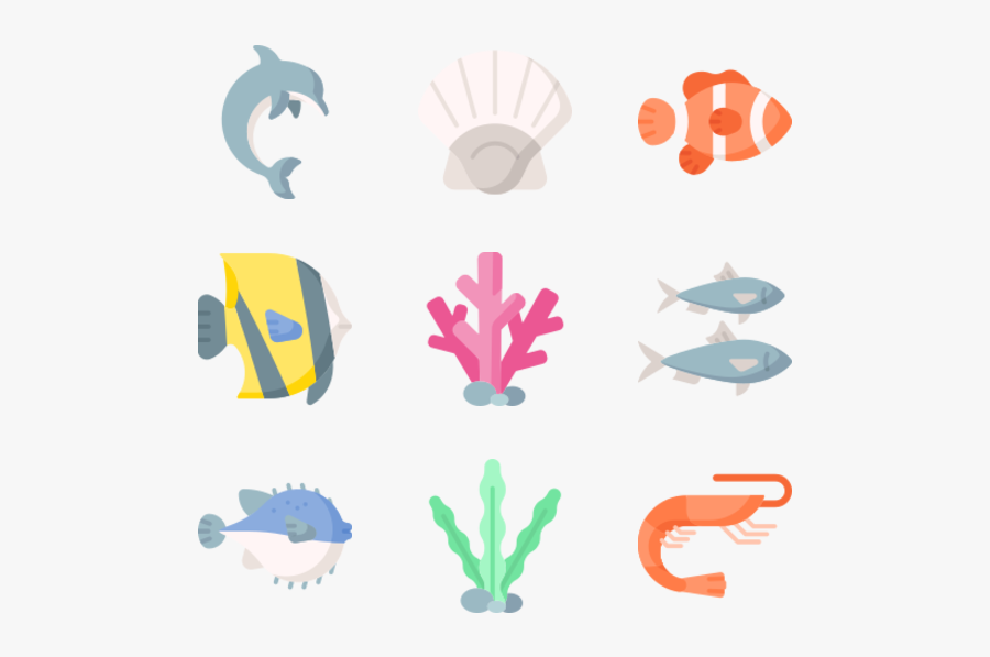 Sea Life, Transparent Clipart