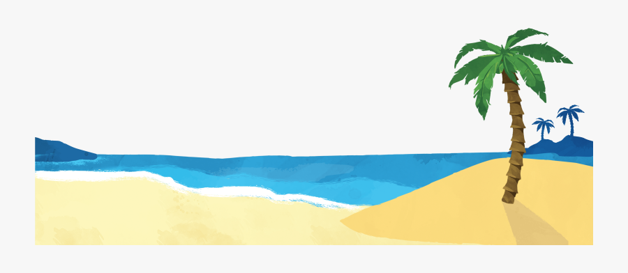 Transparent Beach Scene Clipart Black And White - Beach Png, Transparent Clipart