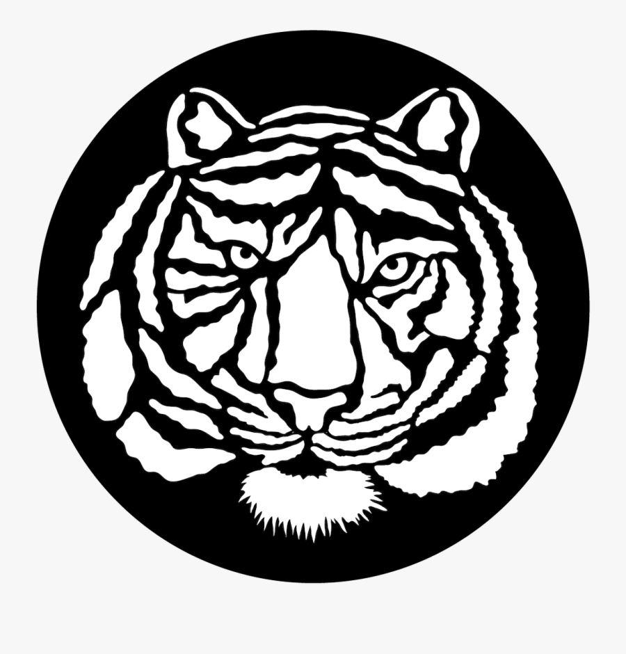 Apollo Design Me-9102 Tiger Face Steel Pattern - Tiger Gobo, Transparent Clipart