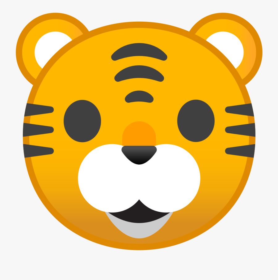 Tiger Face Icon - Whatsapp Tiger Emoji, Transparent Clipart