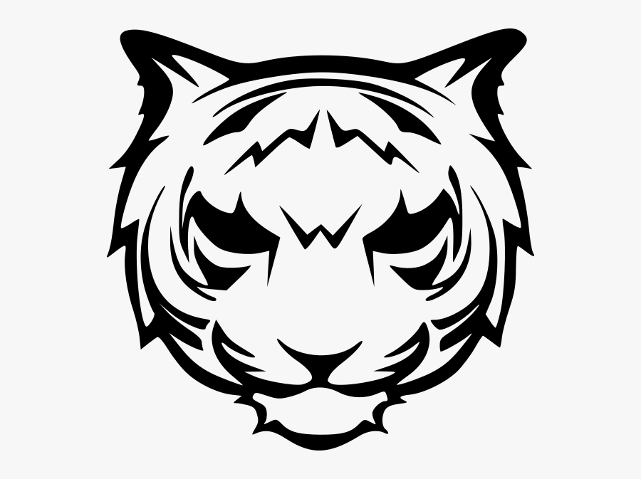 Tiger Logo Clip Art - Tiger Logo Black And White Png, Transparent Clipart