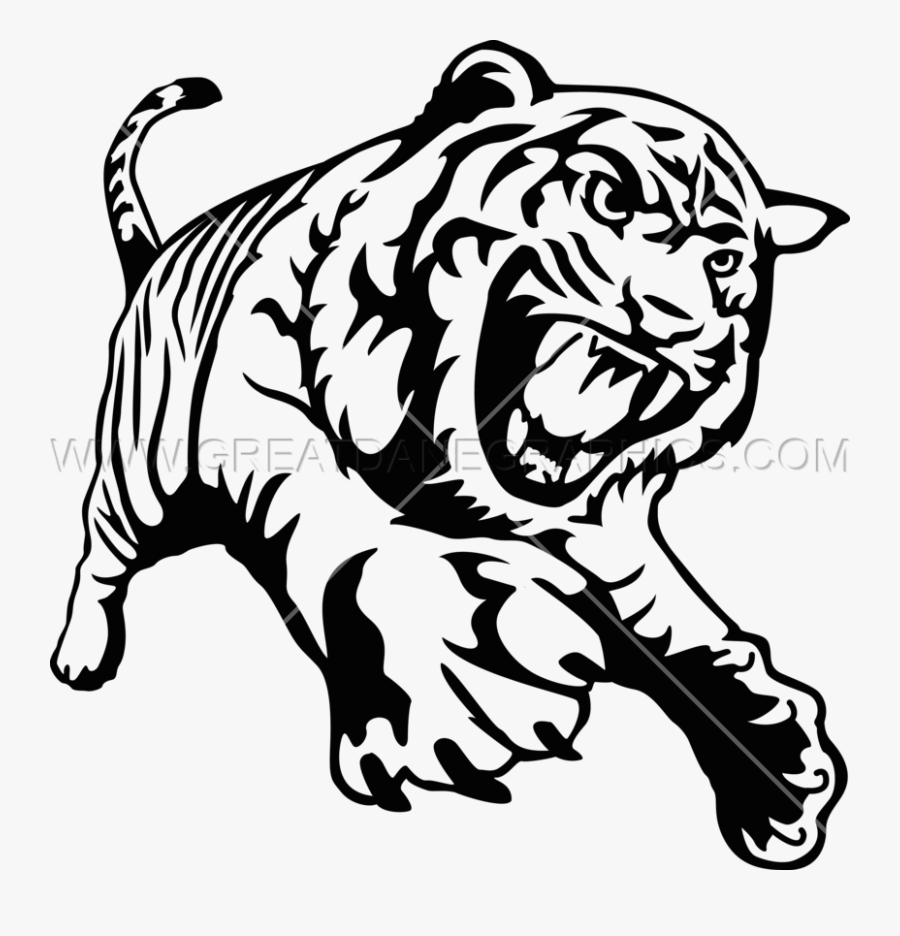 Tiger Drawing - Black Tiger Hd Png, Transparent Clipart