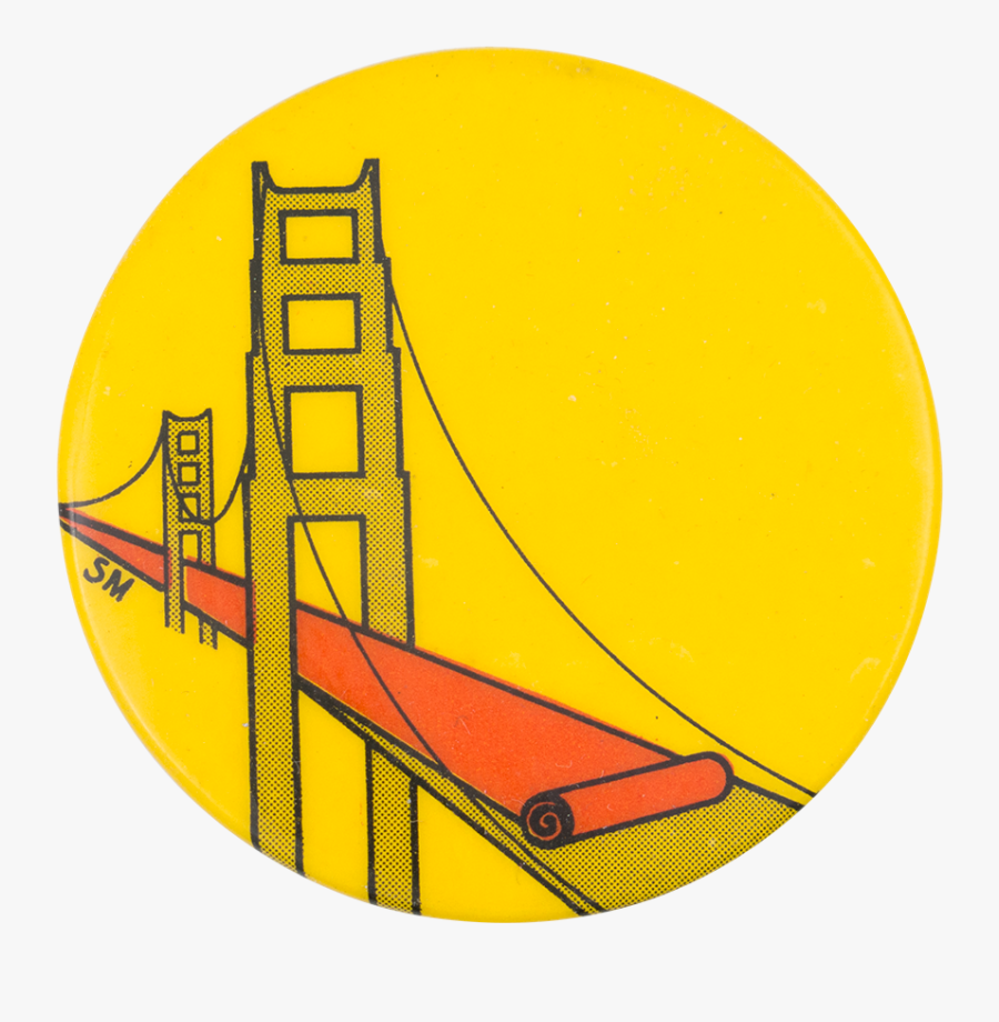 Golden Gate Bridge Art Button Museum - Circle, Transparent Clipart