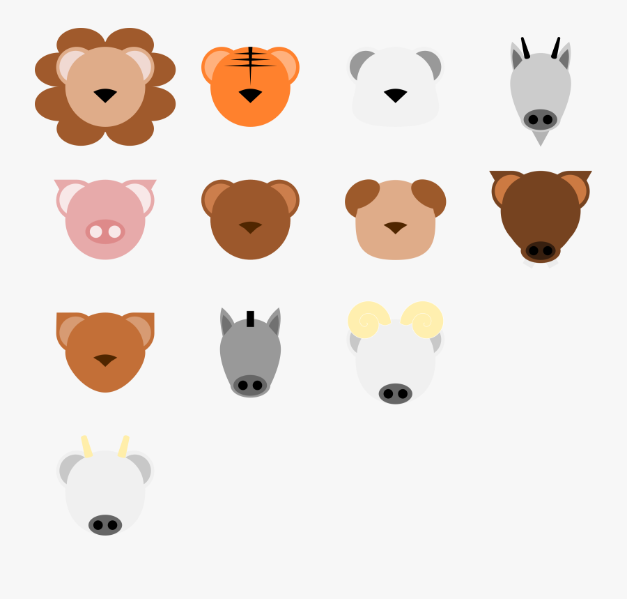 Minimalist Animal Face Clip Arts - Animal Minimalist Png, Transparent Clipart