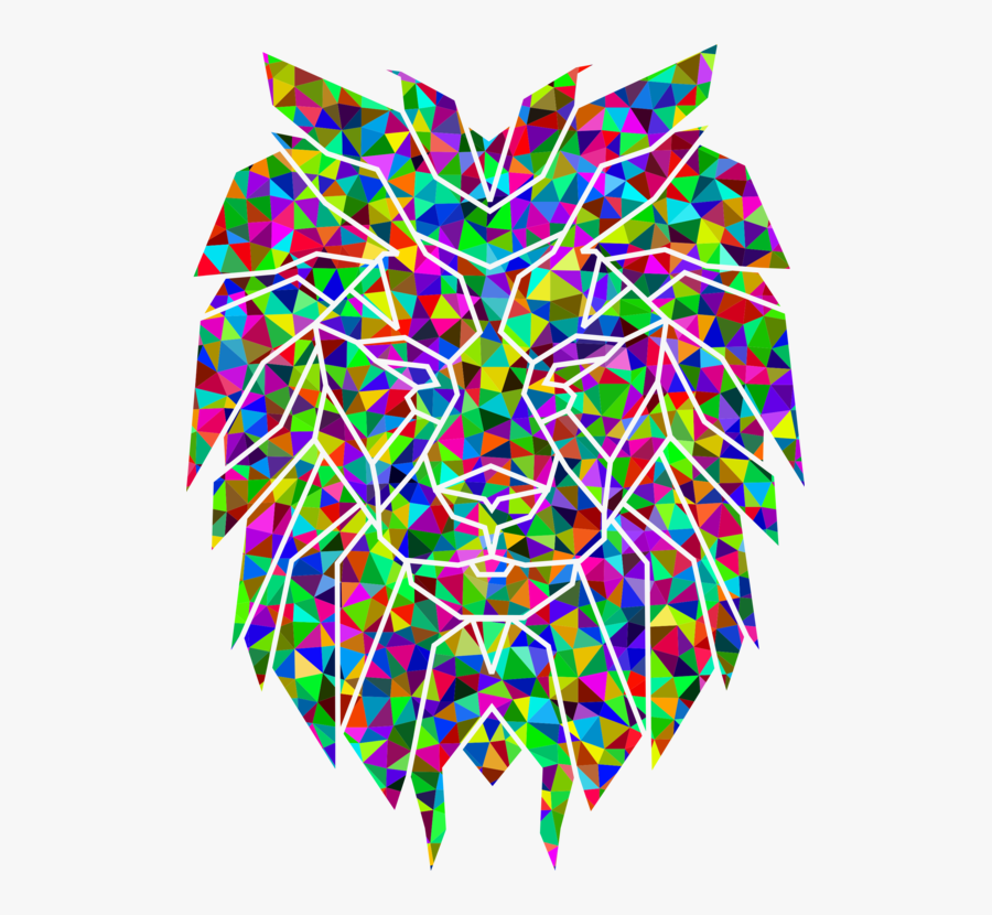 Leaf,symmetry,line - Lion, Transparent Clipart