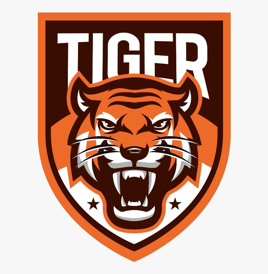 School Logo - Angry Tiger Sticker Face, Transparent Clipart