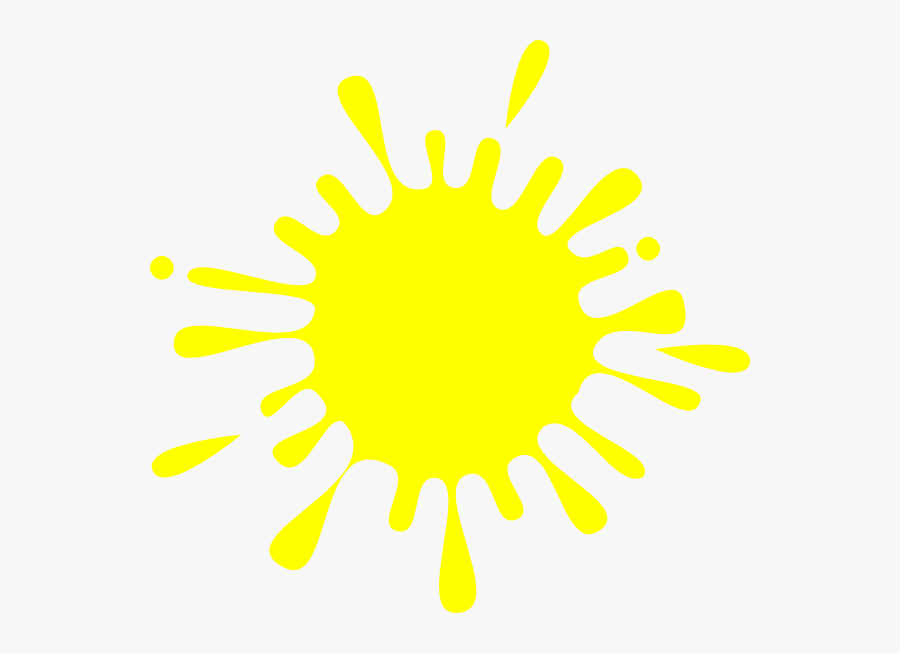 Splash Ink Clip Art - Yellow Paint Splash Clipart, Transparent Clipart