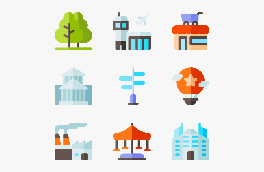 City Elements - City Flat Icon Png, Transparent Clipart