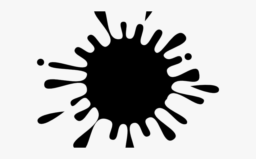 Splatter Clipart Ink Spill - Black Paint Splatter Clipart, Transparent Clipart