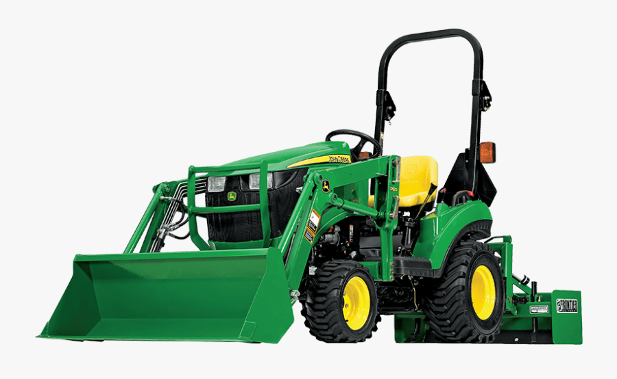 1023e John Deere Utility Tractor - Tractor, Transparent Clipart