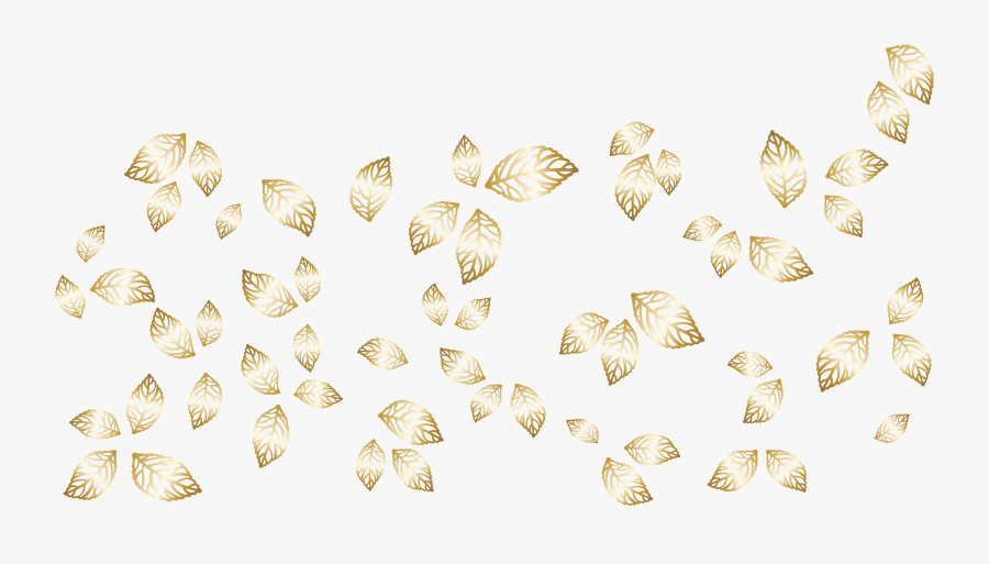 Golden Decorative Leaves Vector Png Clipart - Invertebrate, Transparent Clipart