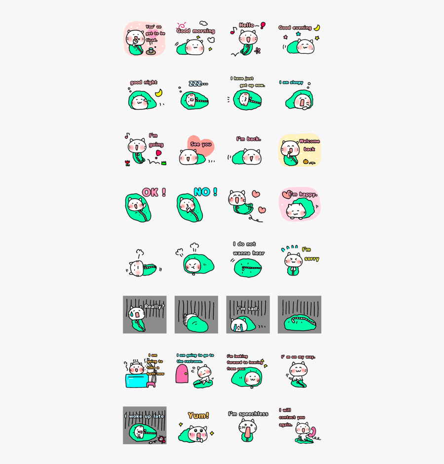 Favorite Cat Sleeping Bag //, Transparent Clipart